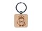 Serious Nurse Doctor Cat with Stethoscope Engraved Wood Square Keychain Tag Charm